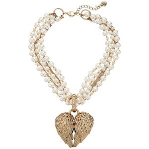 Betsey Johnson HEART ANGEL WING STATEMENT NECKLACE